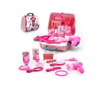 24 PCSJouet Maquillage avec Mallette Sac à Bandoulière,Princesse Habiller Ensemble Jouet Cadeau Comprendre Bijoux pour Fille 3-6