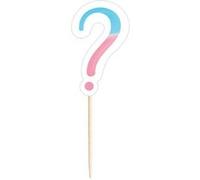 24 pics interrogation baby gender reveal 8.8cm - 400293-55 AMSCAN Multicolore