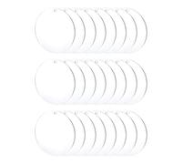 24 PièCes 10 Cm X 1 Mm Disque Rond Avec Trou, Acrylique Transparent Ronde Disques Plaque Acryliques Transparente Feuilles Acryliques Rondes Acrylique éBauches D'Ornement Plastique Circulaires Feuilles