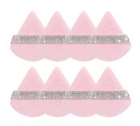 24 pièces/15 pièces/8 pièces/3 pièces Éponges de maquillage triangulaires floquées, texture douce et moelleuse pour l'application de poudre sur le visage et le corps. Assortiment d'outils de beauté po