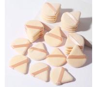 24 pièces/15 pièces/8 pièces/5 pièces Éponges de maquillage triangulaires, douces et faciles à mélanger pour la poudre pour le visage, l'application de poudre pour le corps et le mélange de fond de te