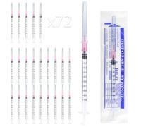 24 Pièces 1ml Seringue Plastique Seringue avec Aiguille à Bout Ronds Pour Ajouter et Mesurer Liquide Adaptée pour Laboratoire Scientifique Alimentation Animaux et Projets DIY Remplissage de Colle