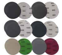 24 Pièces 75mm Papier de Verre Sec à l'eau, Disques Abrasifs Ronds, Tampons de Ponceuse Orbitale Feuilles de Papier Abrasif pour Métal Bois - Grain 600/800/1000/1500/2000/3000
