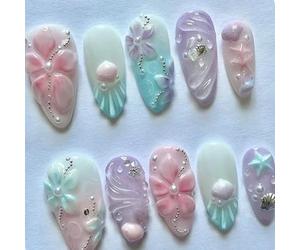 24 pièces à presser sur les ongles avec perles, étoiles de mer, breloques, rose poussiéreux, design ombré, matériaux ABS, qualité salon, manucure essentielle, dégradé ombré