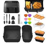 24 Pièces Accessoires Airfryer pour Philips Airfryer Dual Basket 3000/5000 Series Airfryer,Silicone Moule Air Fryer pour Philips Airfryer Friteuse Air Double 3L-6L Sans BPA,Passe au Lave-Vaisselle