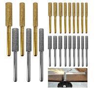 24 PièCes Affuteuse de Chaine Tronconneuse, AffûTeur de TronçOnneuse, Gabarit Affutage Chaine de Tronconneuse 4.0/4.8/5.5mm, Pour Chaine de Tronconneuse Outil de Meulage de Polissage (Or, Argent)