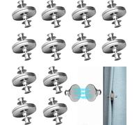 24 Pièces Aimant pour Rideaux Boutons Magnétiques pour Rideaux, 20mm Embrasses Rondes Aimants, Bouton de Maintien Magnétique, pour de Douche, pour Maison, Hôtel