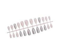 24 Pièces Amond Presse Sur Des Ongles Glossy Glitters Designs Artificiels False Manucure Art Facile À Utiliser Stick On Nail