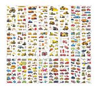 24 Pièces Autocollants 3D pour Véhicules de Construction Garçon - Autocollants pour Enfants et Voitures - Amusants