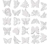 24 Pièces Autocollants de Fenêtre Papillon Larges Anti-Collision Translucides Dépoussiérés pour Empêcher l'Impact d'Oiseau sur Porte et Fenêtre