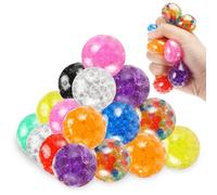24 pièces Balle Anti-Stress, Mini balles de décompression | Boules à Pétrir Anti-Stress, Balle Sensorielle Boules à Presser, Squishy Jouet Anti Stress pour Soulager Anxiété