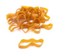 24 Pièces Bandes en Caoutchouc 16x2 cm Grand Bandes Elastiques Durables et Réutilisables Rubber Band Élastique pour Fourniture Bureau Famille École (Jaune)
