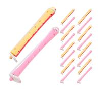 24 Pièces Bigoudi à Friser sans Chaleur en Plastique PP | Outils de Coiffure pour Salon et Maison, Adapté Cheveux Fins ou Épais, Résultat Soigné
