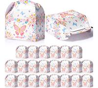 24 Pièces Boîte à Friandises de Fête de Papillon Boîte-Cadeau de Printemps Boîtes d'Emballage Cadeau de Fleur Papillon Boîtes à Bonbons en Papier Kraft Fournitures de Fête d'Anniversaire