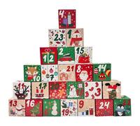 24 pièces boîte de calendrier de l'avent 3 pouces 24 jours papier calendrier compte à rebours bricolage 2025 boîtes l'avent vides à remplir vous-même pour la fête Noël, les cadeaux N