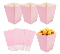 24 Pièces Boite Pop Corn, 5,5 x 10,5 x 7,5 cm Sachet Pop Corn Boite, Sachet Popcorn en Papier pour Anniversaires, Soirées, Cinéma, Fête, Rangement Pliable