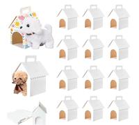 24 Pièces Boîtes-Cadeaux En Forme De Maison, Avec Poignée, Pour Adopter, A | 12 x 10 x 18 Cm - Pour Diy, l'Adoption d'Un Chiot, Pour Animaux De Compagnie Et Les Décorations d'Anniversaire Pour Chiens