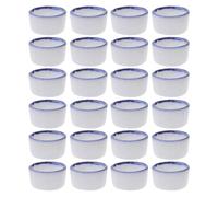 24 Pièces Bol d'eau en Céramique Blanc pour Araignées et Reptiles | Mini Vaisselle pour Terrarium, Design Compact, Usage pour Jeunes , Bernard L'ermite, Tarentules