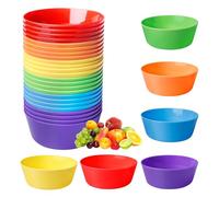 24 Pièces Bol En Plastique Reutilisable, Bol Petit Déjeuner, Bol Plastique Reutilisable, Bols À Céréales, Bols De Céréales En Plastique, Saladier Plastique Reutilisable, Pour Maison, Restaurant, Soupe