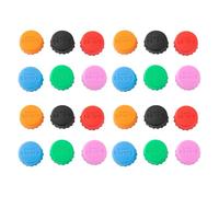 24 Pièces Bouchon Bouteille,Bouchons de en Bière Silicone Vin Bouteilles Champagne Botellas Capsules Forme Hat Réutilisables Petite Distributeur Stopper,pour Verre Wine Bulles Anti-Débordement Para