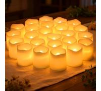24 PièCes Bougie Led,Bougie Led Flamme,Candle Chauffe Plat,Effet Flamme Naturel & SéCurité Absolue,Pour La Maison DéCorations De Halloween NoëL Mariage PâQues Decoration