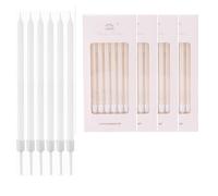 24 Pièces Bougies d'Anniversaire Fines et Décoratives,Bougies pour Gâteau d'Anniversaire,Décoration de Fête Élégante, Décorations de Gâteaux pour Fêtes d'Anniversaire et de Mariage(Blanc)