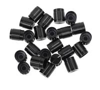 24 Pièces Bouton de Réglage du Volume en Alliage D'aluminium Noir | Pièce de Remplacement pour Appareil Audio, Installation Facile, Axe Rond à Pression, Noyau Cuivre Intérieur
