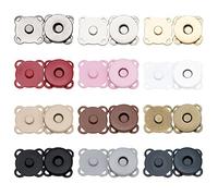 24 pièces Bouton Magnétique à Coudre 10 mm Diy Fermoir Magnétique Bouton,Magnétique De Couture Fermetures À Bouton Magnétique pour Sac, Vêtements, Couture, Artisanat, Sacs à Main, Sacs, Cuir