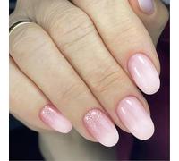 24 Pièces Brillent Les Ongles Artificiels Ovales Courts Complexe Des Pour Améliorer Vos Styles Travail Ou Des Fêtes Artificielles