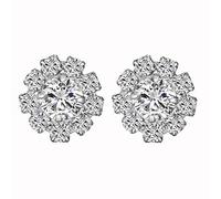 24 Pièces Broches en Cristal Bouton en Cristal Broches à Épingle de Fleuries Kit de Corsage en Strass Petite clair Strass Boutons en métal cristal,16 mm Flatback