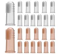 24 Pièces Brosses à Dents à Doigts en Silicone Pour Bébé, Transparentes - Outils de Soins Bucco-Dentaires