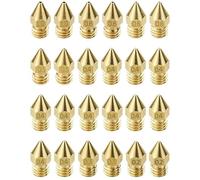 24 Pièces Buses d'imprimante Buse MK8, 0.2 mm, 0.3 mm, 0.4 mm, 0.5 mm, 0.6 mm, 0.8 mm, 1 mm, Kit De Buses, Compatible avec Imprimante 3D Makerbot CR-10