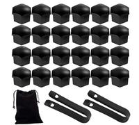 24 Pièces Cache Écrou de Roue pour Ford Puma St-Line 2020 2021 2022 2023 2024 2025, Boulon Ecrou Couvre Hexagonal Pneu Écrou Couvre Capuchon D'écrou de Roue,17mm