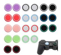 24 Pièces Caps de Joystick, Grips en Silicone pour Thumbsticks, Accessoire PS5 pour Manettes PS4 PS5 et Xbox One Series, Protections de Joystick, Disponible en 12 Couleurs