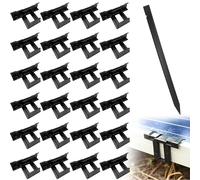 24 Pièces Clips de Drainage 30mm pour Panneau Solaire,Clip de Dérivation de Boue avec 1 Pièces Outils Portatifs à Levier en Plastique,Clip de Vidange de Boues pour Panneau Photovoltaïque