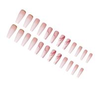 24 Pièces Conseils Plats Ballet pour Ongles, Plastique | Adhérence Longue Durée, Plusieurs Tailles, Finition Brillante, pour Ongles Naturels et Acryliques, Salons