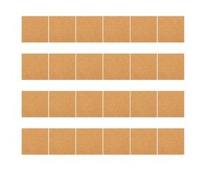 24 Pièces Dalles de Liège Carrées Auto-adhésives 2mm | Usage Polyvalent, Effet Antidérapant, Pose à Décoller et Coller, pour Bureaux et Cafés