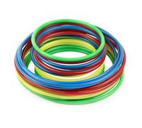 24 pièces d'anneaux Lancer Plastique, cerceaux Lancer pour Enfants, Jeu Lancer Carnaval pour Jeux de Sport d'intérieur et d'extérieur, Jeux de Fournitures de fête