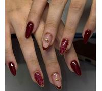 24 pièces d'autocollants de gel 3D en forme d'amande, peuvent créer des designs d'ongles tels que des étoiles, une manucure française, un imprimé léopard et plus encore. Parfait pour les ongles en acr