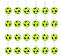 24 pièces de pendentifs réfléchissants de football, pendentifs réfléchissants, feuilles réfléchissantes de sécurité, pendentifs de sac d'école de football, porte-clés réfléchissants de football