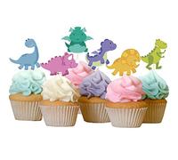 24 Pièces Décoration Gâteau Dinosaure, Cake Topper pour Fête d'Anniversaire, Deco pour Garçons et Filles (Papier à Imprimer)