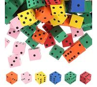 24 Pièces Dés en Mousse, 2 cm Dés en Mousse Eva Légers, Cubes de Dés en Mousse avec Points Numériques, Jeu de Mathématiques Créatif, pour femme, Bijoux Reiki, Noël, Saint Valentin