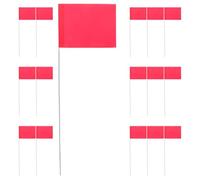 24 Pièces Drapeaux de Signalisation PVC Rouges 5,51x3,94 Pouces