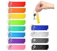 24 Pièces Ébauches De Porte-Clés En Feutre(Couleur) Anneaux Porte-Clé En Feutre Avec Acier Inoxydable Anneaus Porte Clé Anneau Porte-Clés Artisanal Adapté à la Décoration Diy