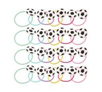 24 Pièces Élastiques Cheveux Football Thème Coupe du Lot Sportif