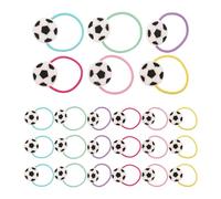 24 Pièces Élastiques Cheveux Motif Football pour Filles