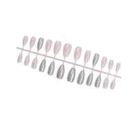 24 Pièces En Acrylique Appuyez Sur Des Ongles Faux Nails Glossy Glitters Designs Artificiels Pour Une Application Facile