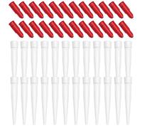 24 Pièces Ensemble de Bouchons de Buses de Calfeutrage, Embouts de Cartouche Embout Cartouche Silicone,Bouchons De Calfeutrage Outil D'Étanchéité,Embout Silicone,Joint Silicone(24 Blanches,24 Rouges)