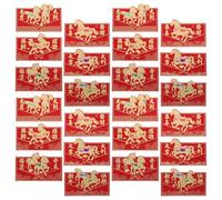24 Pièces Enveloppe Rouge à Cheval 2026 en Papier | Nouvel An Chinois et Fête du Printemps, Format de Poche, pour Famille, Amis et Garçon et Filles