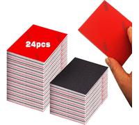 24 Pièces Eponge Poncage¿Grains 1000,Eponge Abrasive De Ponçage Cale a Poncer Kit Papier Abrasif Sec et Humide pour Modèle de Construction Sèche Métal Bois Meubles Papier a Poncer
